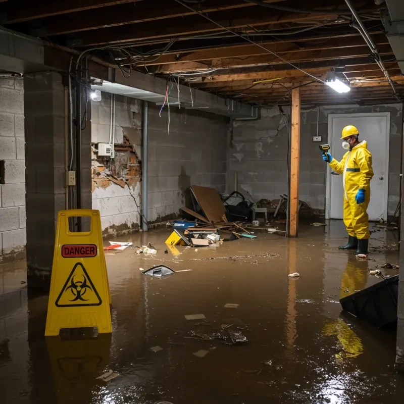 Flooded Basement Electrical Hazard in Country Club Estates, GA Property